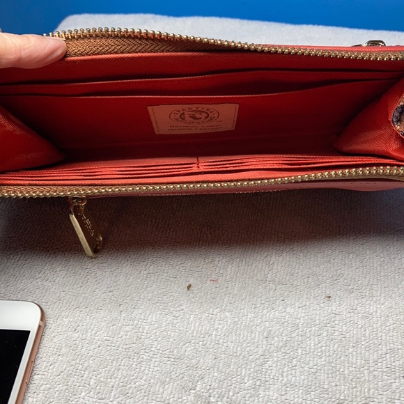 Spartina  Linen & Leather Small Purse Like New - Picture 3 of 4